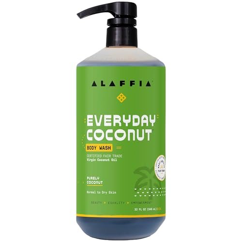 Alaffia Everyday Coconut Body Wash – Purely Coconut Gentle Skin Cleanser for Normal to Dry Skin, 32 oz - görsel 2