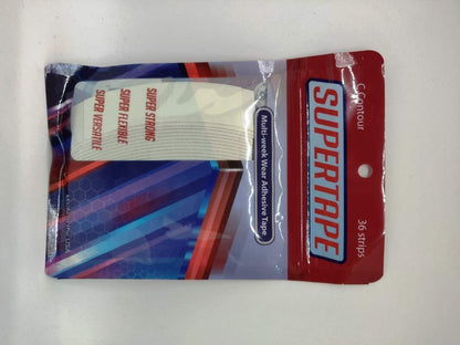 SuperTape Contour "C" Adhesive Tape - 3 Packs of 36 Pieces (108 Total) - White Vinyl Avelisse