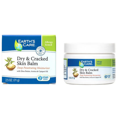 Earth's Care Dry and Cracked Skin Balm - Allergy-Tested, Paraben-Free, Fragrance-Free, 2.5 oz