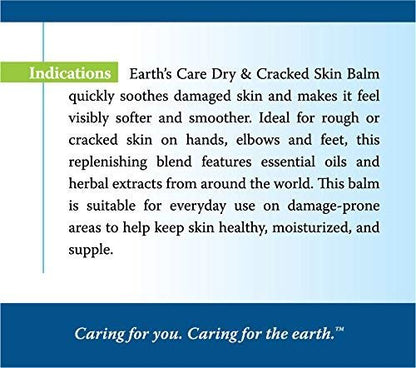 Earth's Care Dry and Cracked Skin Balm - Allergy-Tested, Paraben-Free, Fragrance-Free, 2.5 oz