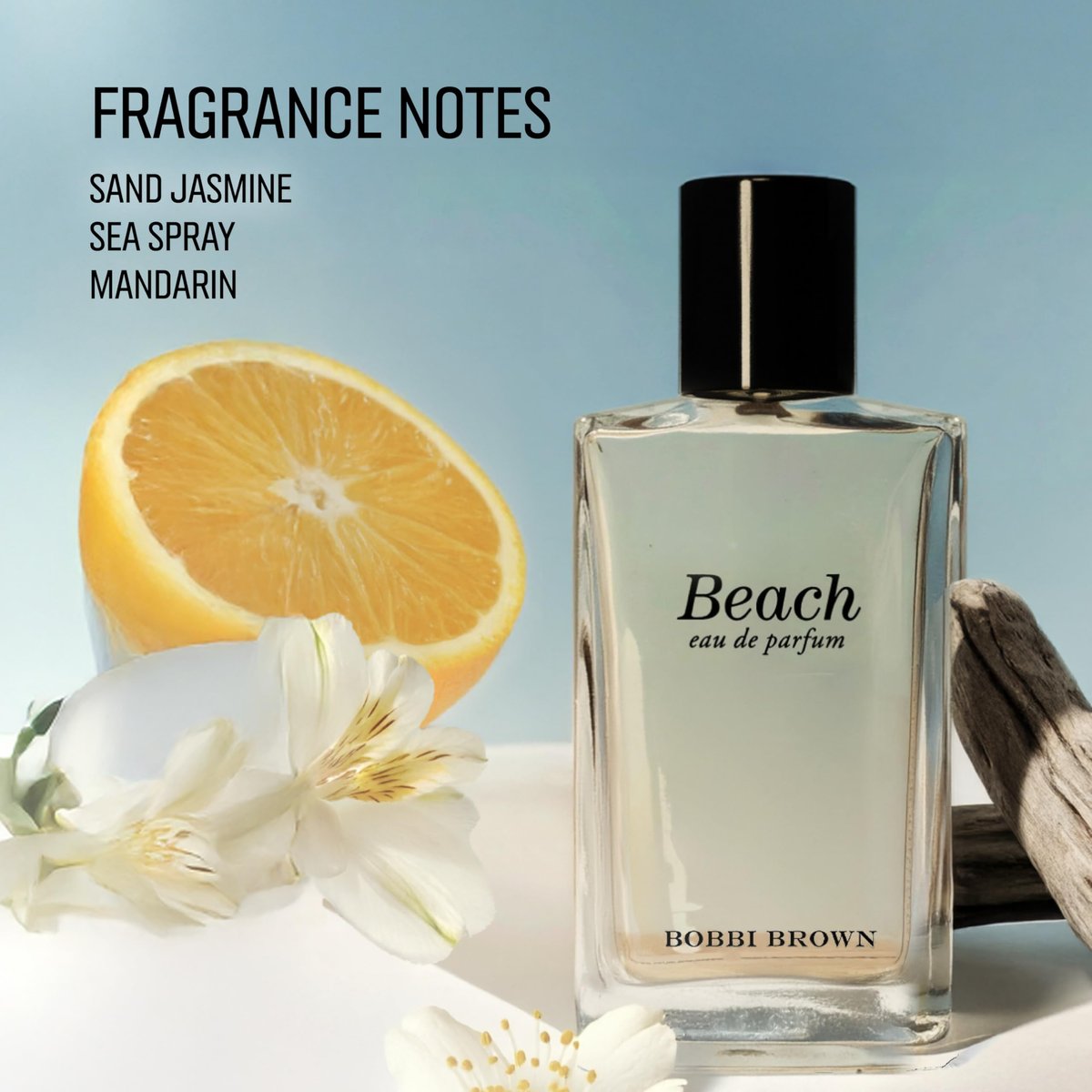 Bobbi Brown Beach Eau de Parfum - Light Summer-Inspired Perfume with Sand Jasmine, Sea Spray & Mandarin, 1.7 Fl Oz Avelisse