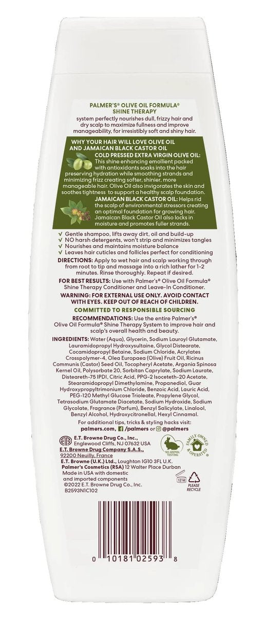 Palmer's Olive Oil Formula with Vitamin E Smoothing Shampoo, 13.5 oz (Pack of 3) Avelisse