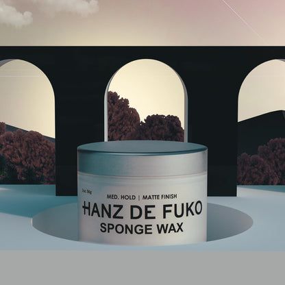 Hanz de Fuko Sponge Wax – Premium Men’s Hair Styling Wax for Medium Hold & Semi-Matte Finish – 2 oz Travel Size Avelisse