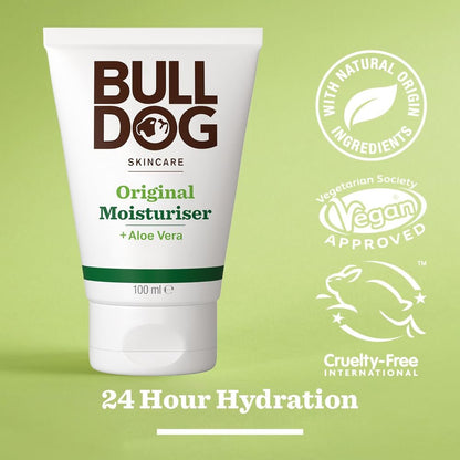 Bulldog Original Moisturizer 3.3 oz - Natural Face & Body Lotion for Men