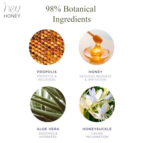 Hey Honey Skincare Relax - Instant Rosacea Relief Cream for Sensitive Skin | Calming Face Moisturizer for Facial Redness & Irritation | Dermatologist Tested, Oil-Free with Honey & Propolis | 2.2 Oz Avelisse