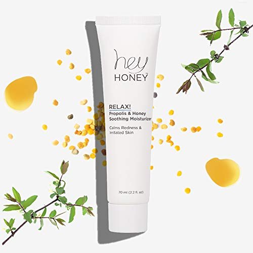 Hey Honey Skincare Relax - Instant Rosacea Relief Cream for Sensitive Skin | Calming Face Moisturizer for Facial Redness & Irritation | Dermatologist Tested, Oil-Free with Honey & Propolis | 2.2 Oz Avelisse