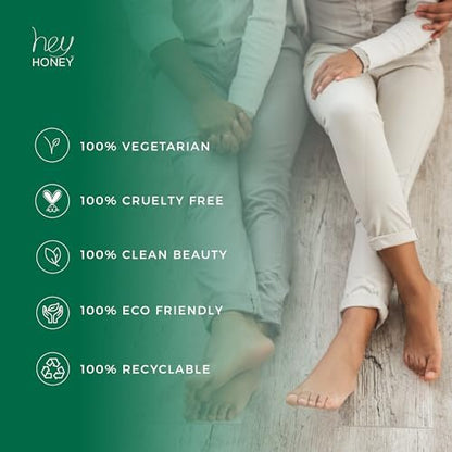 Hey Honey Walk the Walk Propolis Foot & Heel Cream – 72-Hour Hydration for Dry, Cracked Feet with Honey, Urea & Odor Control (5 oz) Avelisse