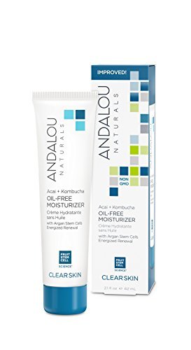Andalou Naturals Acai + Kombucha Oil-Free Moisturizer – White Tea, 2.1 Fl Oz