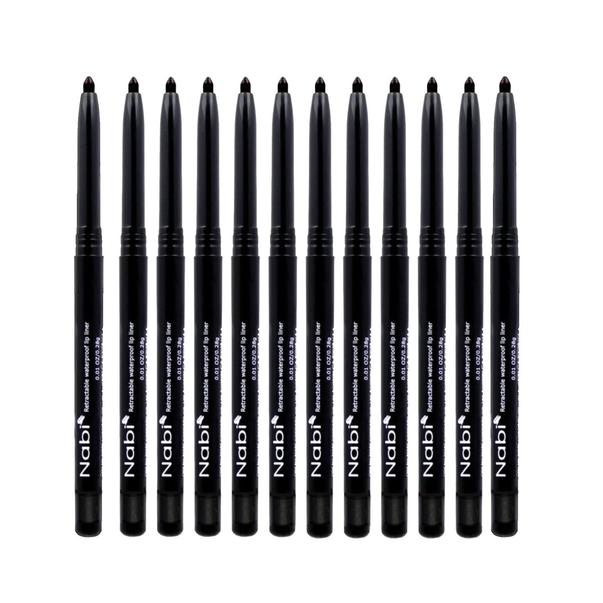 Nabi Retractable Waterproof Eyeliner Pencil – 12-Pack Smudge-Proof, Long-Lasting & Hypoallergenic Professional Makeup Eyeliner for Sensitive Eyes - görsel 3