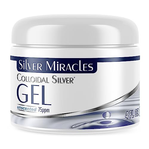 Silver Miracles Colloidal Silver Gel – Nano Silver Wound Care Ointment for Burns, Cuts & Irritated Skin, 4 oz Unscented Avelisse