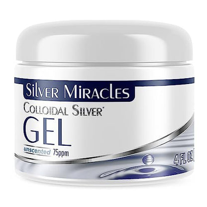 Silver Miracles Colloidal Silver Gel – Nano Silver Wound Care Ointment for Burns, Cuts & Irritated Skin, 4 oz Unscented Avelisse