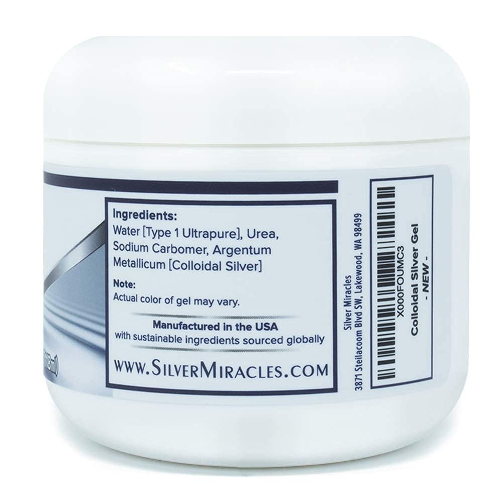 Silver Miracles Colloidal Silver Gel – Nano Silver Wound Care Ointment for Burns, Cuts & Irritated Skin, 4 oz Unscented Avelisse