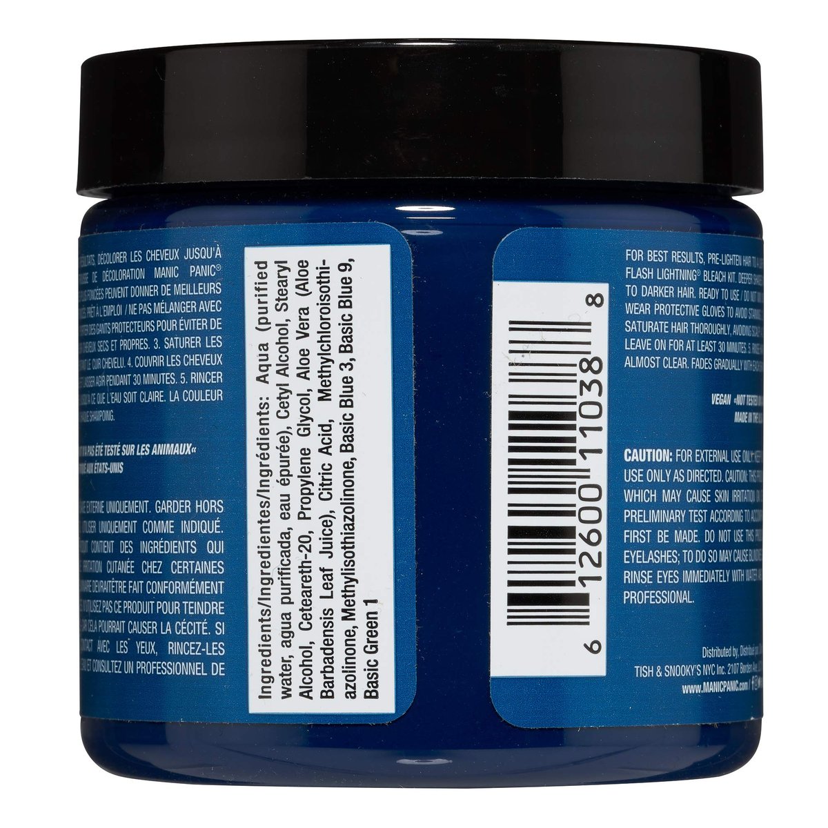 MANIC PANIC Classic Voodoo Blue Semi Permanent Hair Color - Dark Greenish Blue Hair Dye (4 oz) - Vegan & Cruelty-Free Avelisse