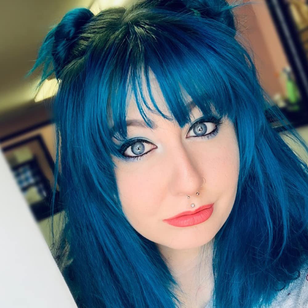 MANIC PANIC Classic Voodoo Blue Semi Permanent Hair Color - Dark Greenish Blue Hair Dye (4 oz) - Vegan & Cruelty-Free Avelisse