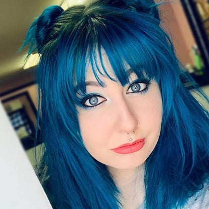 MANIC PANIC Classic Voodoo Blue Semi Permanent Hair Color - Dark Greenish Blue Hair Dye (4 oz) - Vegan & Cruelty-Free Avelisse