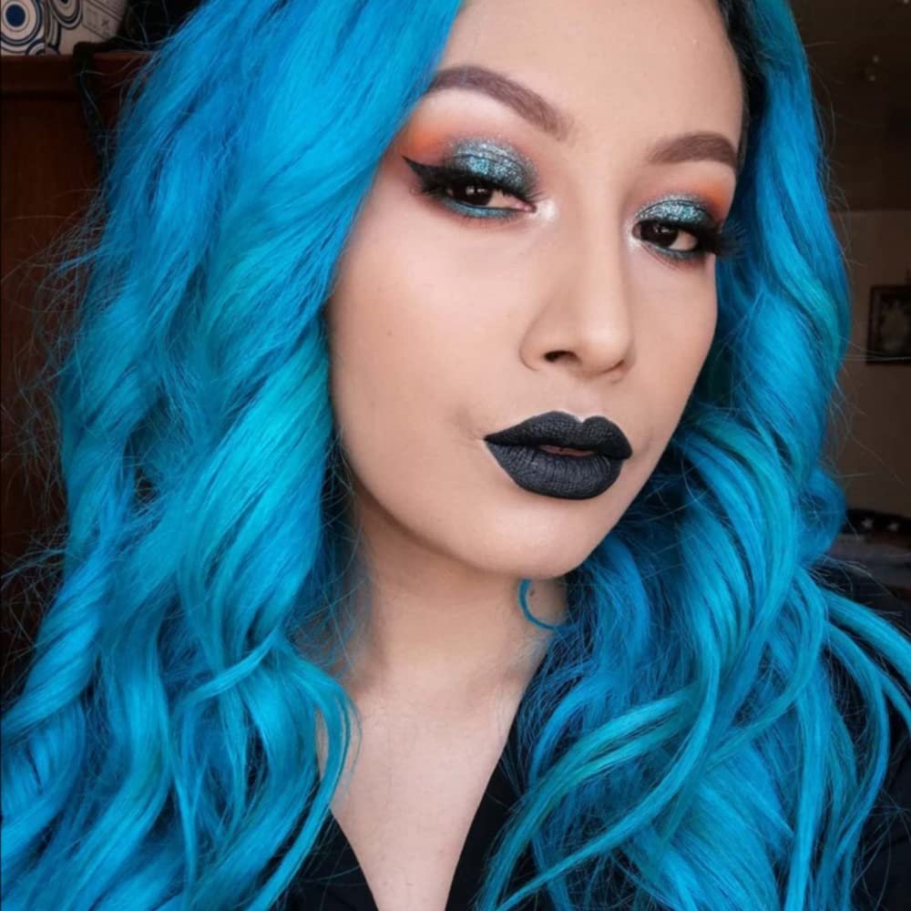 MANIC PANIC Classic Voodoo Blue Semi Permanent Hair Color - Dark Greenish Blue Hair Dye (4 oz) - Vegan & Cruelty-Free Avelisse