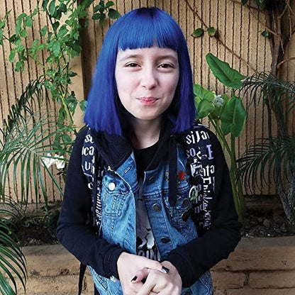 MANIC PANIC Classic Rockabilly Blue Semi Permanent Hair Color - True Neutral Blue Hair Dye for Women & Men, Vegan & Cruelty-Free (4 oz) Avelisse