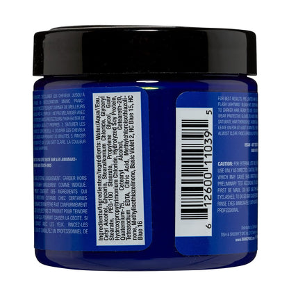 MANIC PANIC Classic Rockabilly Blue Semi Permanent Hair Color - True Neutral Blue Hair Dye for Women & Men, Vegan & Cruelty-Free (4 oz) Avelisse