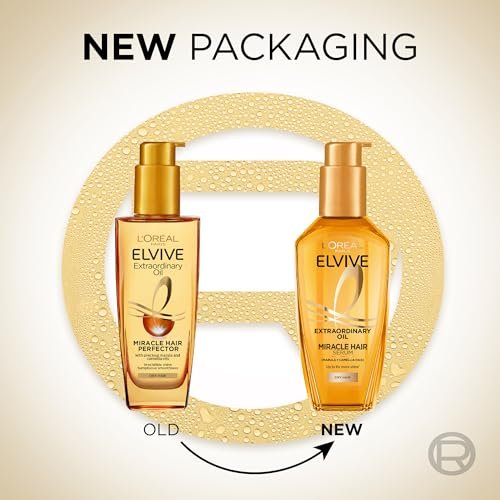 L'Oréal Paris Elvive Extraordinary Oil Miracle Hair Serum, Intense Nourishment, Up to 6x More Shine, Heat Protection up to 230°C, for All Hair Types, 100ml Avelisse