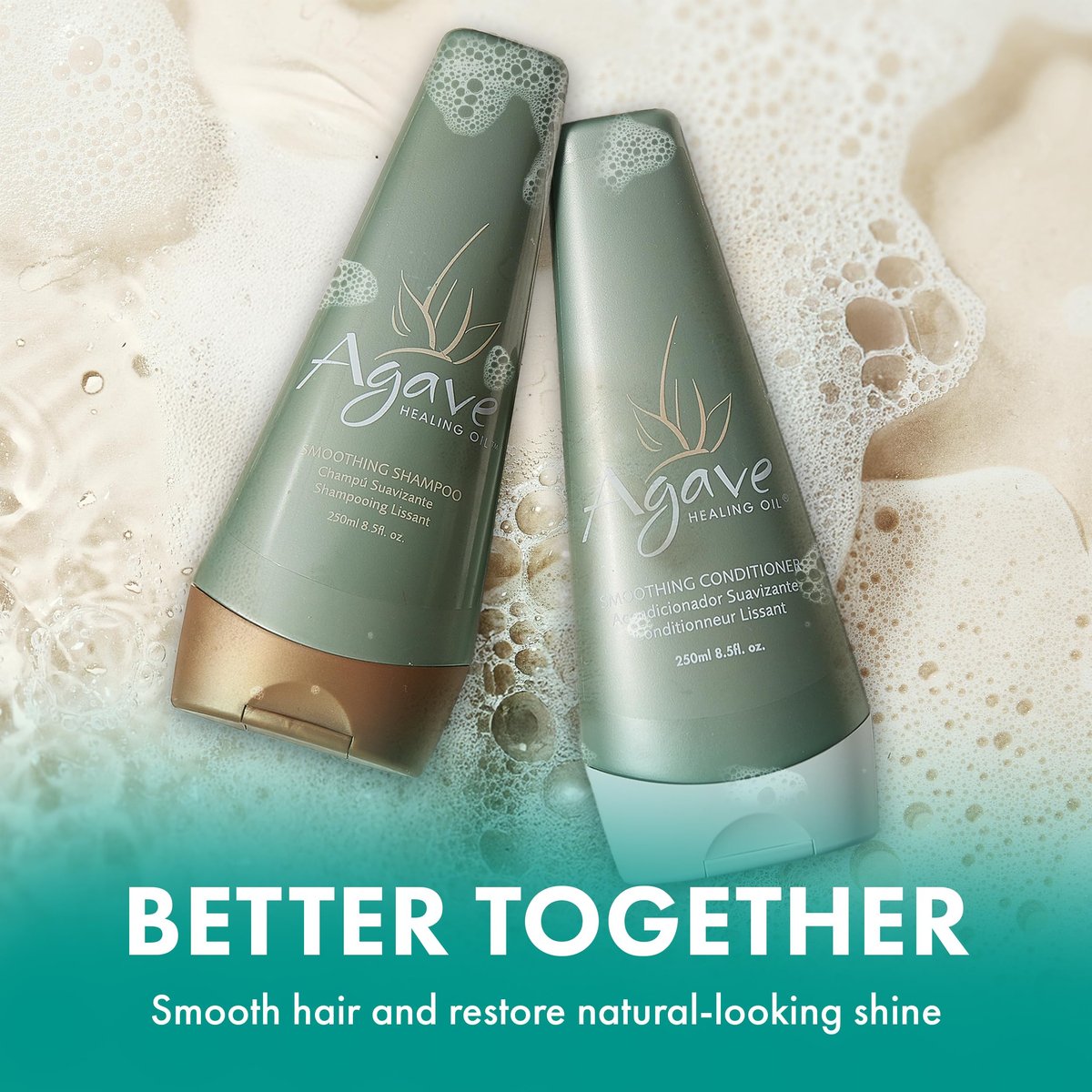Agave Smoothing Conditioner - Lightweight Moisture Infusion & Frizz Control, Sulfate-Free, Color-Safe, 8.5 oz - görsel 9