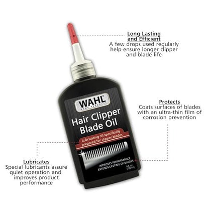 Wahl Premium Hair Clipper Blade Lubricating Oil – 4 Fl Oz – Model 3310-300A