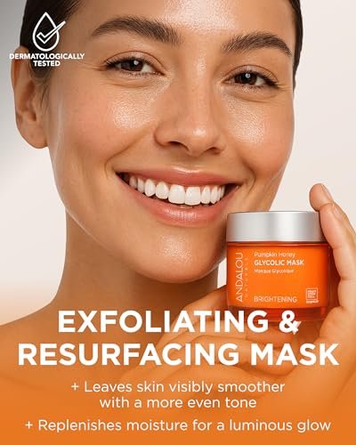 Andalou Naturals Pumpkin Honey Glycolic Mask – Exfoliating Face Mask with Glycolic Acid & Vitamin C for Radiant Glow (1.7 fl oz) - görsel 4