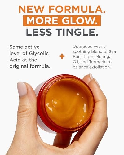 Andalou Naturals Pumpkin Honey Glycolic Mask – Exfoliating Face Mask with Glycolic Acid & Vitamin C for Radiant Glow (1.7 fl oz)