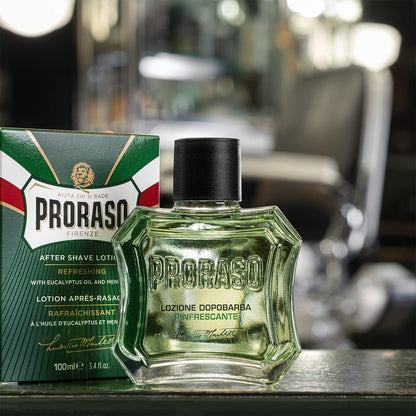 Proraso Refreshing After Shave Lotion – Eucalyptus & Menthol Splash for Men, 3.4 oz Avelisse
