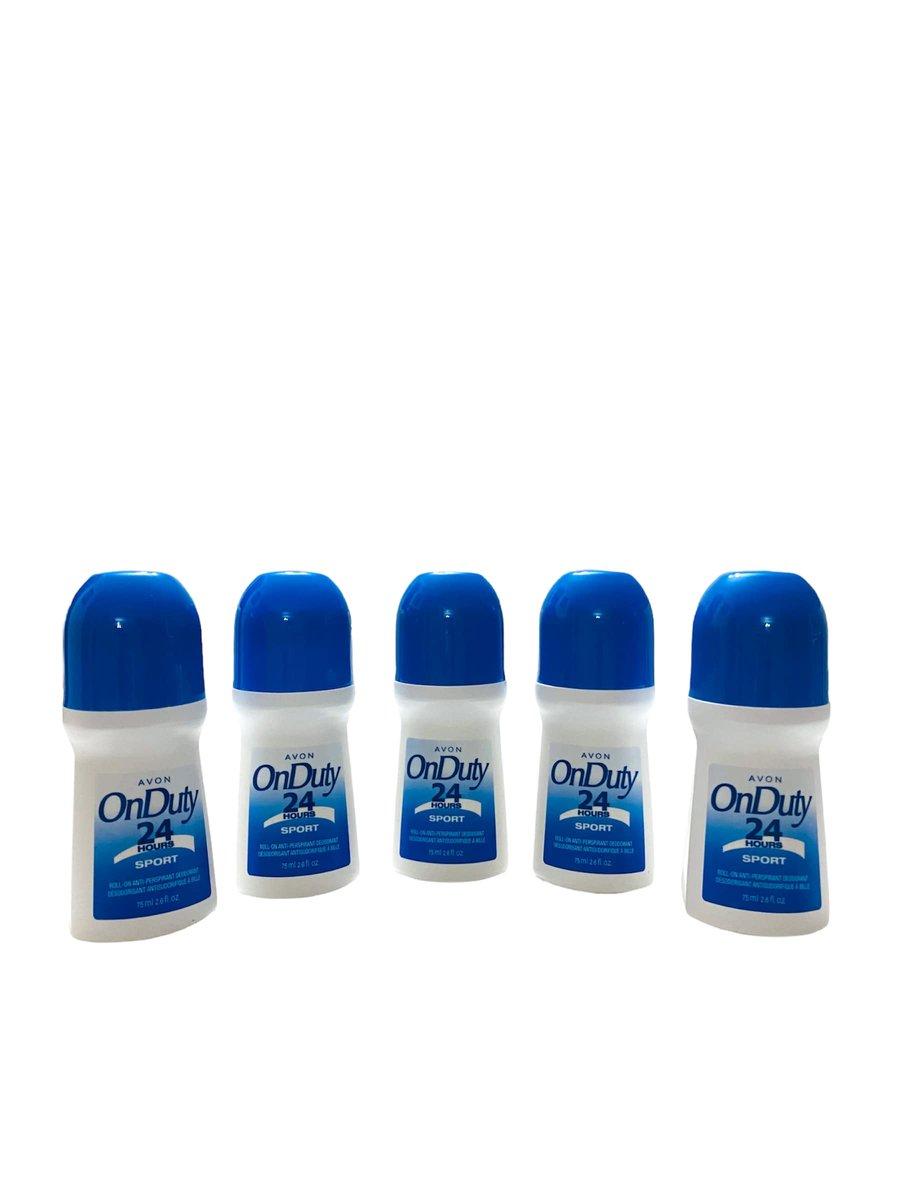 Avon On Duty 24 Hour Sport Deodorant - 5-Pack (1.7 oz Each) Long-Lasting Protection Avelisse