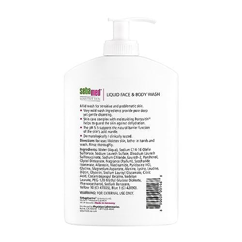 SEBAMED Liquid Face & Body Wash with Pump, 400ml, 2 Pack - Gentle pH 5.5 Cleanser for Sensitive Skin Avelisse