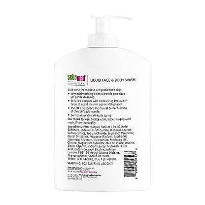 SEBAMED Liquid Face & Body Wash with Pump, 400ml, 2 Pack - Gentle pH 5.5 Cleanser for Sensitive Skin Avelisse
