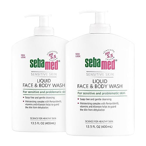 SEBAMED Liquid Face & Body Wash with Pump, 400ml, 2 Pack - Gentle pH 5.5 Cleanser for Sensitive Skin Avelisse