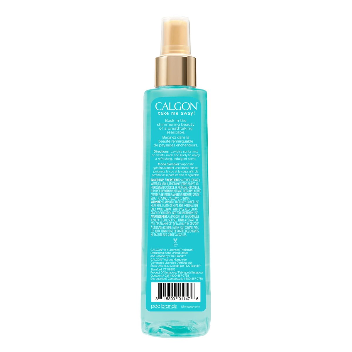 Calgon Fragrance Body Mist - Turquoise Seas, 8 oz - Long-Lasting Scent for Women & Men - görsel 3