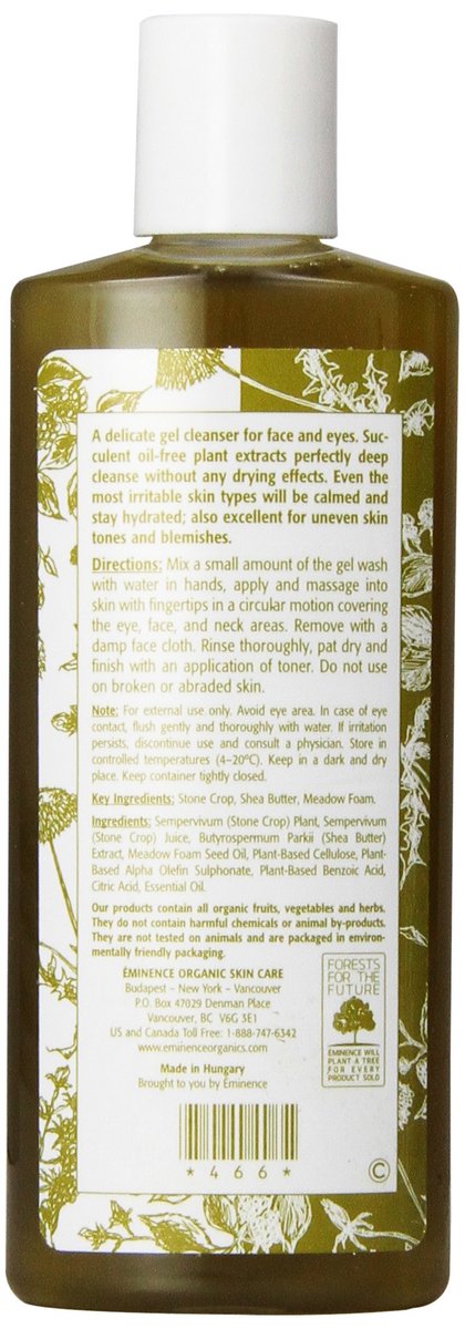 Eminence Stone Crop Gel Wash - Gentle Cleansing Gel for Sensitive Skin, 4.2 Fl Oz Avelisse