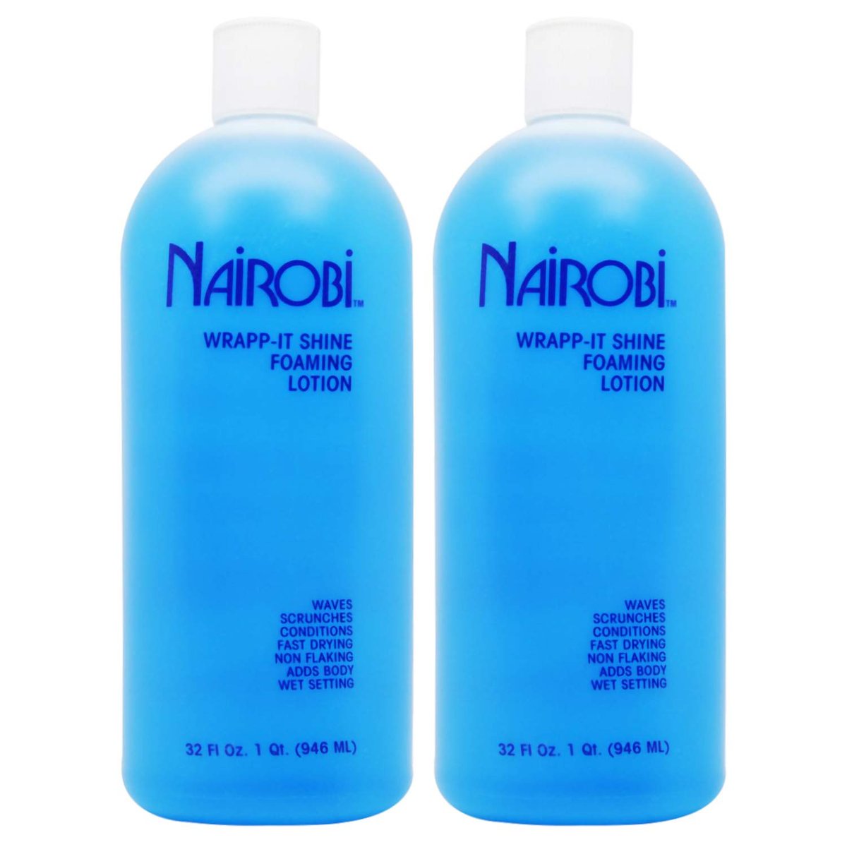 Nairobi Wrapp-It Shine Foaming Lotion - 32 Fl Oz (Pack of 2) - High-Shine Styling Lotion for Natural Hair Avelisse