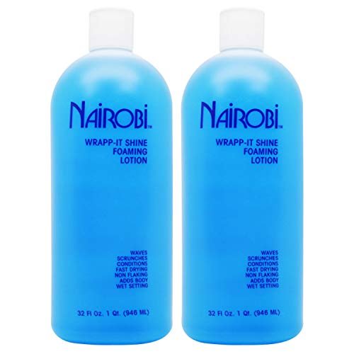 Nairobi Wrapp-It Shine Foaming Lotion - 32 Fl Oz (Pack of 2) - High-Shine Styling Lotion for Natural Hair Avelisse