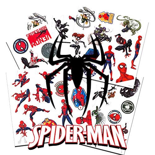 Spider-Man Temporary Tattoos for Kids - 50 Superhero Tattoos for Birthday Party Favors - görsel 2