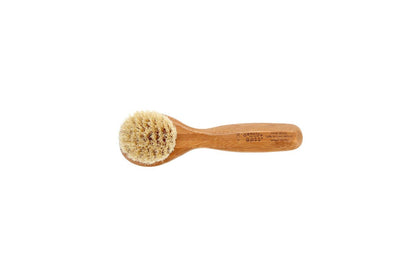 Natural Bristle Wood Handle Facial Cleansing Brush - Manual Exfoliating Brush for Gentle Skin Care Avelisse