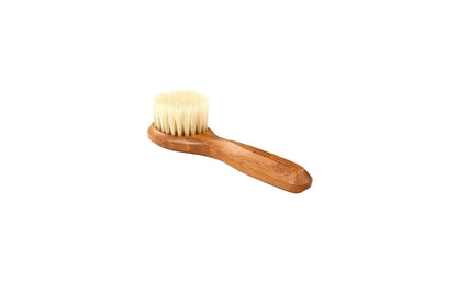 Natural Bristle Wood Handle Facial Cleansing Brush - Manual Exfoliating Brush for Gentle Skin Care Avelisse