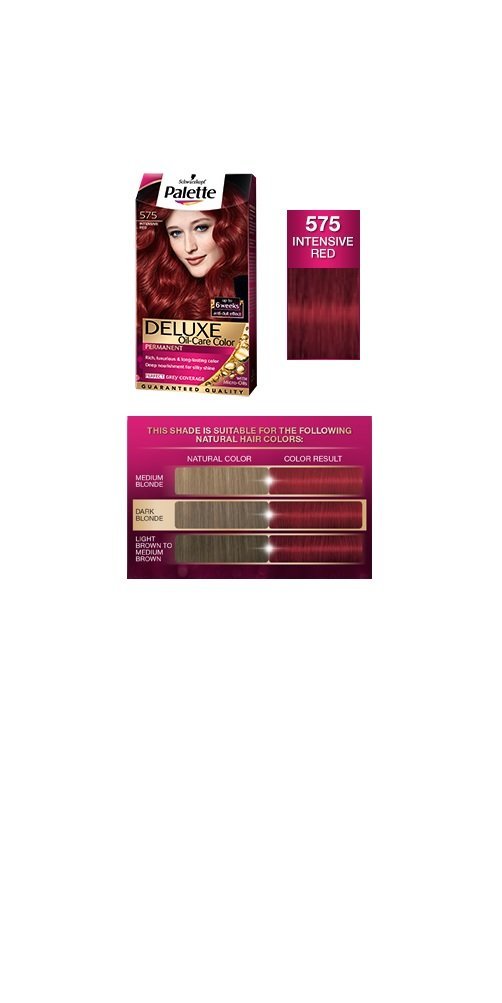 Palette Deluxe 575 Intensive Red Permanent Hair Color – Vibrant Grey Coverage - görsel 3