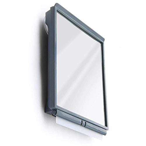 ToiletTree Products Fogless Shower Mirror with Squeegee and Travel Bag - Grey Avelisse
