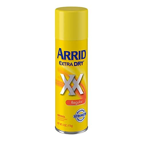 Arrid Extra Dry Regular Aerosol Antiperspirant Deodorant 6 Oz (Pack of 6) – 24/7 Odor and Wetness Protection Avelisse