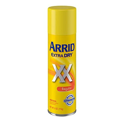 Arrid Extra Dry Regular Aerosol Antiperspirant Deodorant 6 Oz (Pack of 6) – 24/7 Odor and Wetness Protection Avelisse