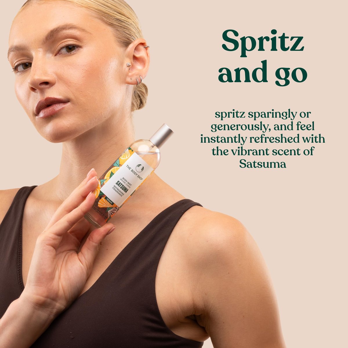 The Body Shop Satsuma Body Mist – Refreshing Citrus Scent, Vegan, 3.3 fl oz Avelisse