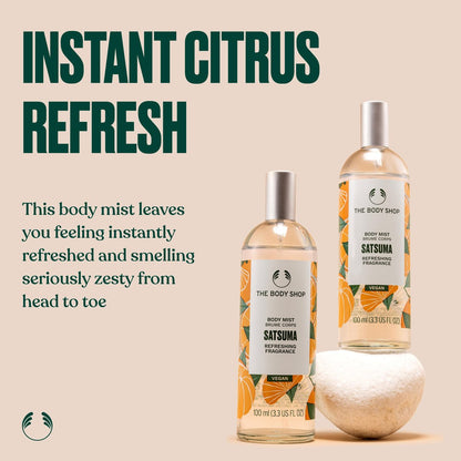 The Body Shop Satsuma Body Mist – Refreshing Citrus Scent, Vegan, 3.3 fl oz Avelisse