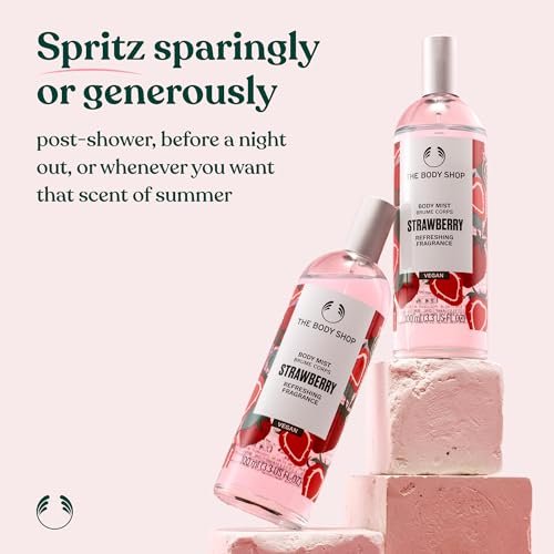 The Body Shop Strawberry Body Mist – Lightweight, Sweet Fruity Fragrance – Refreshes & Cools – Vegan – 3.3 Fl Oz Avelisse