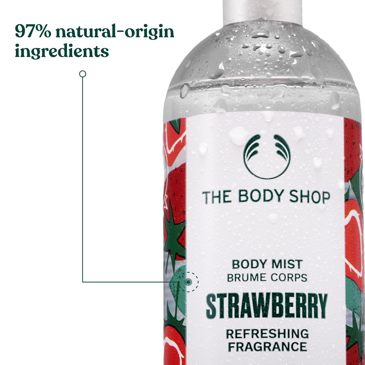 The Body Shop Strawberry Body Mist – Lightweight, Sweet Fruity Fragrance – Refreshes & Cools – Vegan – 3.3 Fl Oz Avelisse