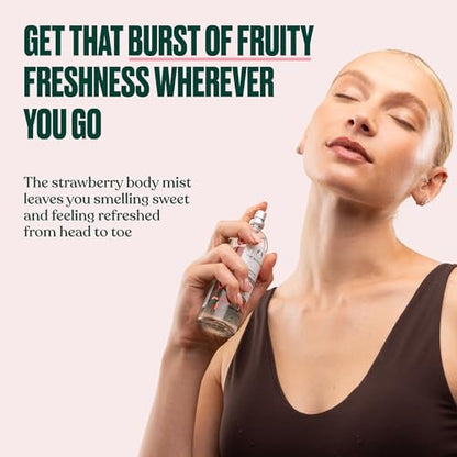 The Body Shop Strawberry Body Mist – Lightweight, Sweet Fruity Fragrance – Refreshes & Cools – Vegan – 3.3 Fl Oz Avelisse