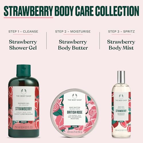 The Body Shop Strawberry Body Mist – Lightweight, Sweet Fruity Fragrance – Refreshes & Cools – Vegan – 3.3 Fl Oz Avelisse