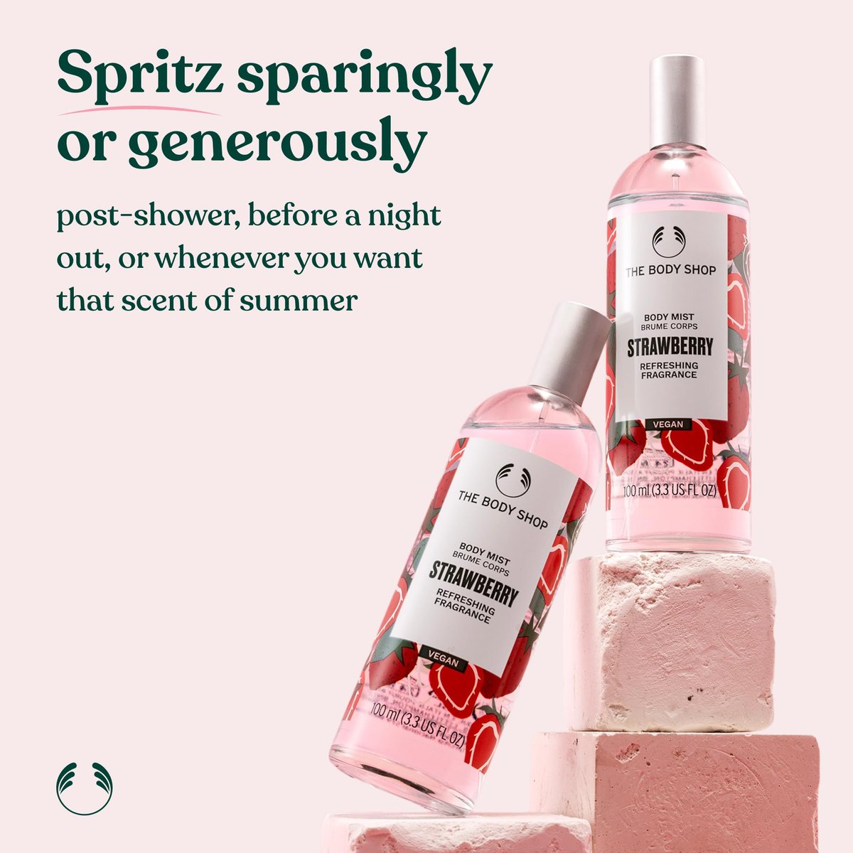 The Body Shop Strawberry Body Mist – Lightweight, Sweet Fruity Fragrance – Refreshes & Cools – Vegan – 3.3 Fl Oz Avelisse